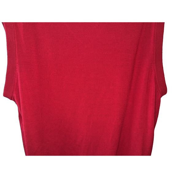 Daniel Cremieax Red Wool Red Sweater Vest Size L - Picture 7 of 10